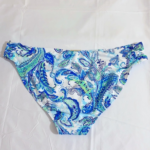 POLO RALPH LAUREN Women's Side Shirred w Paisley Print Bikini Bottom Size 14 - Picture 4 of 6